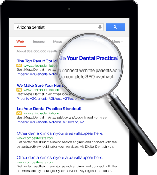 Google search results for Arizona Dentist