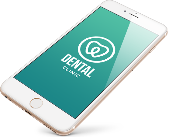 Smartphone showing dental clinic site