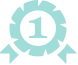 Number 1 badge icon