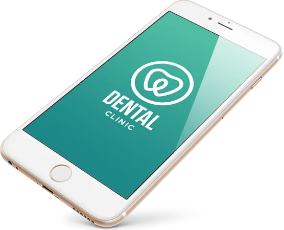 Smartphone showing dental clinic site